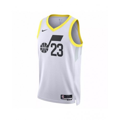 Men's Utah Jazz Lauri Markkanen #23 Nike White 2022/23 Swingman Jersey - Association Edition