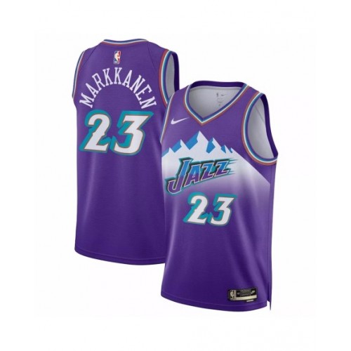 Men's Utah Jazz Lauri Markkanen #23 Nike Purple 2022/23 Swingman Jersey - Classic Edition