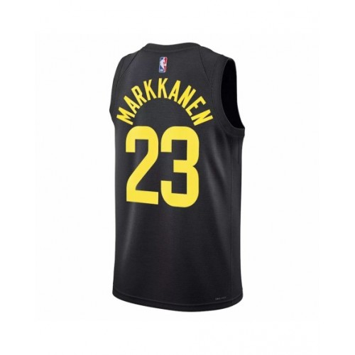 Men's Utah Jazz Lauri Markkanen #23 Jordan Brand Black 2022/23 Swingman Jersey - Statement Edition