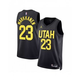 Men's Utah Jazz Lauri Markkanen #23 Jordan Brand Black 2022/23 Swingman Jersey - Statement Edition