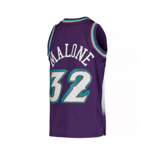 Men's Utah Jazz Karl Malone #32 Mitchell & Ness Purple 1996/97 Swingman NBA Jersey