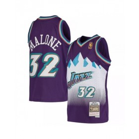 Men's Utah Jazz Karl Malone #32 Mitchell & Ness Purple 1996/97 Swingman NBA Jersey