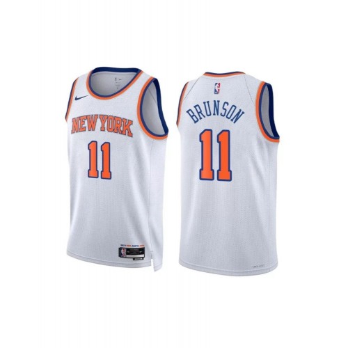 Men's New York Knicks Jalen Brunson #11 Nike White 2022/23 Swingman Jersey - Association Edition