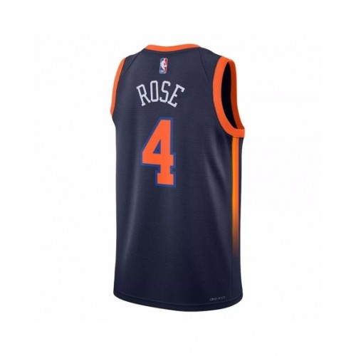 Men's New York Knicks Derrick Rose #4 Jordan Brand Navy 2022/23 Swingman Jersey - Statement Edition