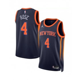 Men's New York Knicks Derrick Rose #4 Jordan Brand Navy 2022/23 Swingman Jersey - Statement Edition