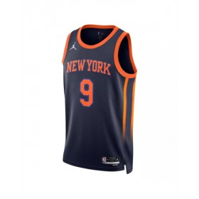 Men's New York Knicks RJ Barrett #9 Jordan Brand Navy 2022/23 Swingman Jersey - Statement Edition