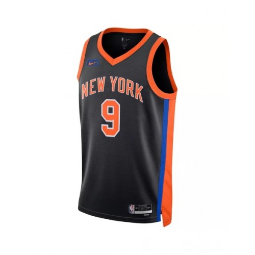 New York Knicks RJ Barrett #9 Nike Black 2022/23 Swingman Jersey - City Edition