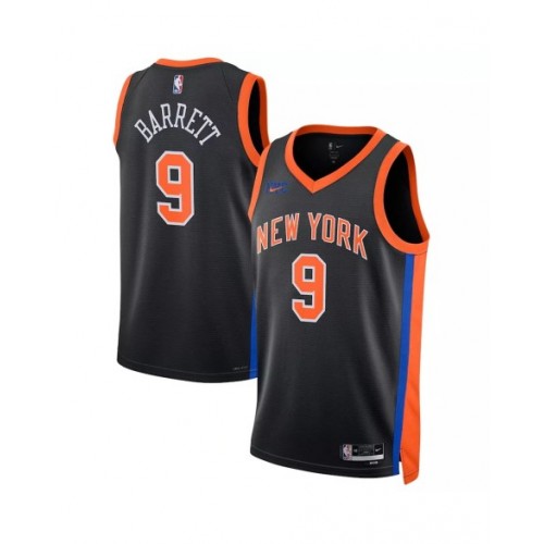 New York Knicks RJ Barrett #9 Nike Black 2022/23 Swingman Jersey - City Edition