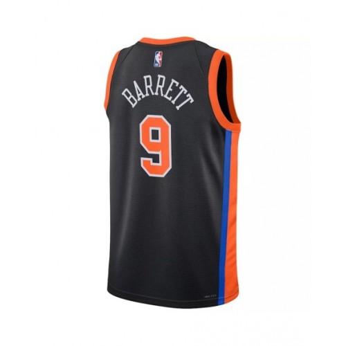 New York Knicks RJ Barrett #9 Nike Black 2022/23 Swingman Jersey - City Edition