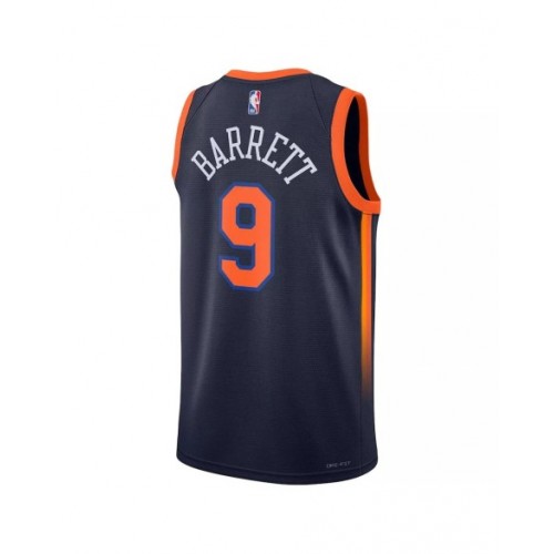 Men's New York Knicks RJ Barrett #9 Jordan Brand Navy 2022/23 Swingman Jersey - Statement Edition