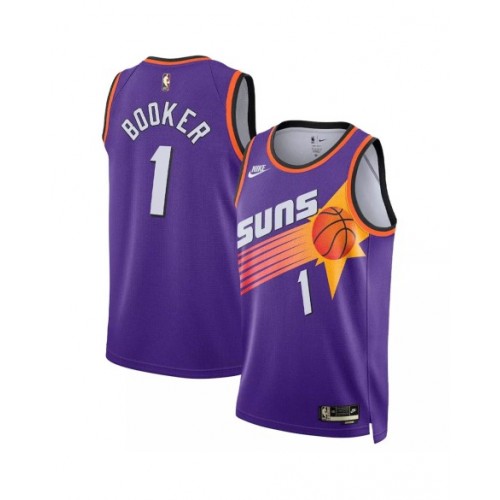 Men's Phoenix Suns Devin Booker #1 Nike Purple 2022/23 Swingman Jersey - Classic Edition