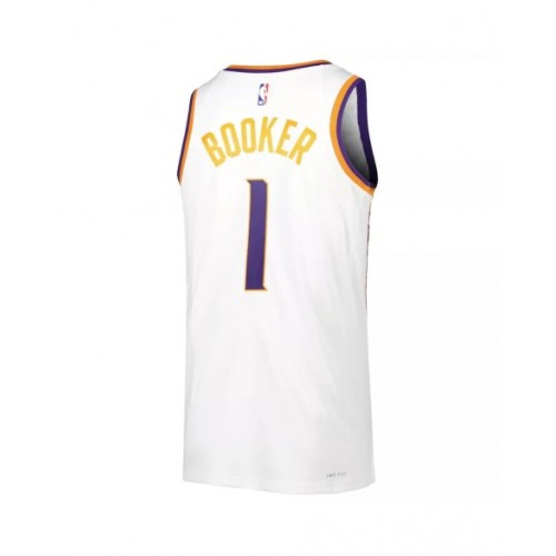 Men's Phoenix Suns Devin Booker #1 White 22/23 Swingman Jersey - Association Edition