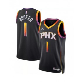 Men's Phoenix Suns Devin Booker #1 Jordan Brand Black 2022/23 Swingman Jersey - Statement Edition