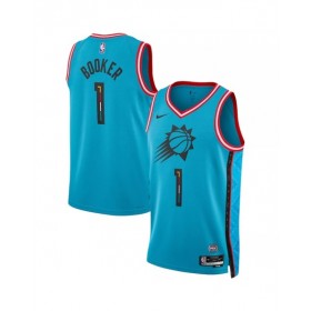 Men's Phoenix Suns Devin Booker #1 Nike Turquoise 2022/23 Swingman Jersey - City Edition