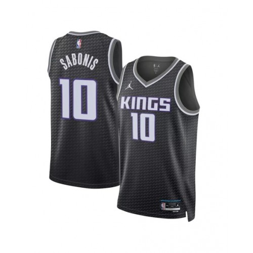 Men's Sacramento Kings Domantas Sabonis #10 Black 2022/23 Swingman Jersey - Statement Edition