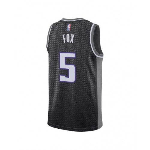 Men's Sacramento Kings De'Aaron Fox #5 Black 2022/23 Swingman Jersey - Statement Edition