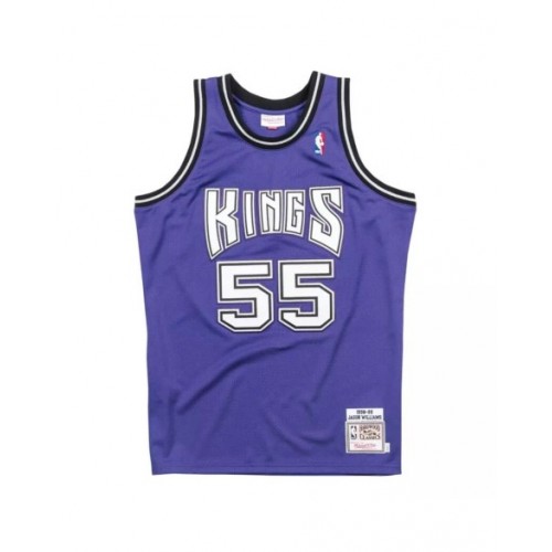 Men's Sacramento Kings Jason Williams #55 Mitchell & Ness Purple Hardwood Classics Authentic Jersey