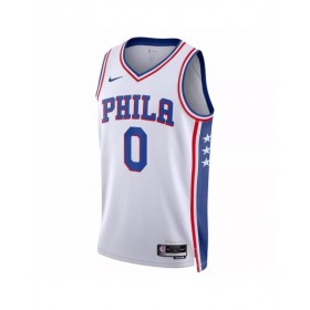 Men's Philadelphia 76ers Tyrese Maxey #0 White 2022/23 Swingman Jersey - Association Edition