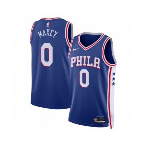 Men's Philadelphia 76ers Tyrese Maxey #0 Nike Royal 2022/23 Swingman Jersey - Icon Edition