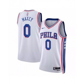 Men's Philadelphia 76ers Tyrese Maxey #0 White 2022/23 Swingman Jersey - Association Edition