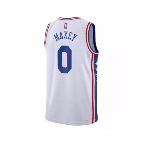 Men's Philadelphia 76ers Tyrese Maxey #0 White 2022/23 Swingman Jersey - Association Edition