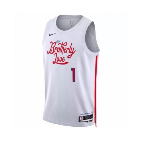 Men's Philadelphia 76ers James Harden #1 Nike White 2022/23 Swingman Jersey - City Edition