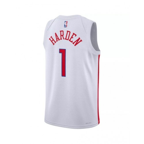 Men's Philadelphia 76ers James Harden #1 Nike White 2022/23 Swingman Jersey - City Edition