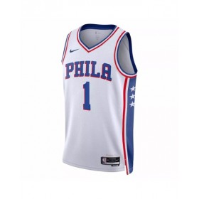 Men's Philadelphia 76ers James Harden #1 White 22/23 Swingman Jersey - Association Edition