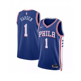 Men's Philadelphia 76ers James Harden #1 Nike Royal 2022/23 Swingman Jersey - Icon Edition