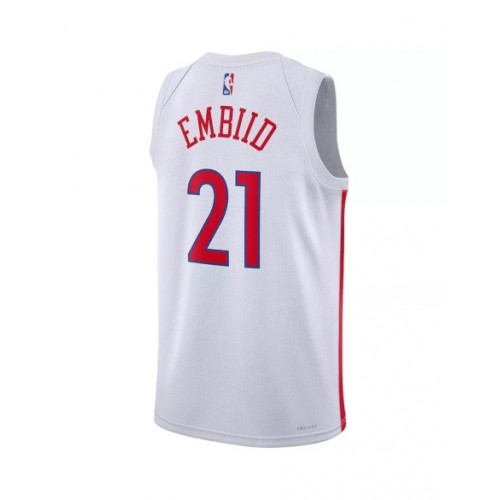 Men's Philadelphia 76ers Joel Embiid #21 Nike White 2022/23 Swingman Jersey - City Edition