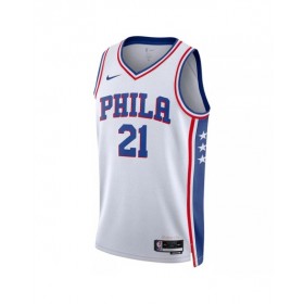 Men's Philadelphia 76ers Joel Embiid #21 White 22/23 Swingman Jersey - Association Edition