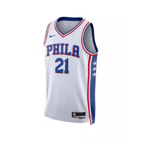 Men's Philadelphia 76ers Joel Embiid #21 White 22/23 Swingman Jersey - Association Edition