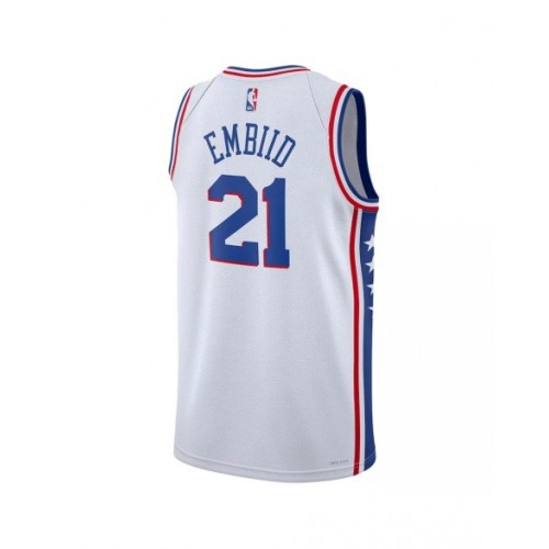 Men's Philadelphia 76ers Joel Embiid #21 White 22/23 Swingman Jersey - Association Edition