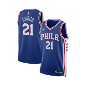 Men's Philadelphia 76ers Joel Embiid #21 Nike Royal 2022/23 Swingman Jersey - Icon Edition