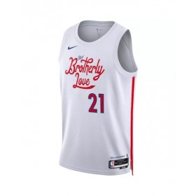 Men's Philadelphia 76ers Joel Embiid #21 Nike White 2022/23 Swingman Jersey - City Edition