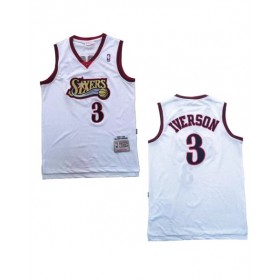 Men's Philadelphia 76ers Iverson #3 Mitchell & Ness White 1997/98 Swingman NBA Jersey