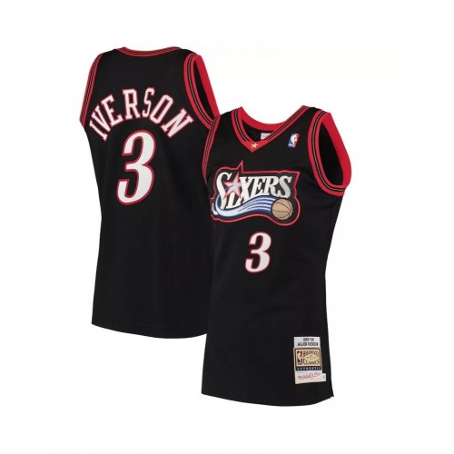 Men's Philadelphia 76ers Iverson #3 Mitchell & Ness Black 1997/98 Swingman NBA Jersey