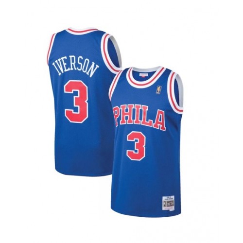 Men's Philadelphia 76ers Iverson #3 Mitchell & Ness Blue 1996/97 Swingman NBA Jersey