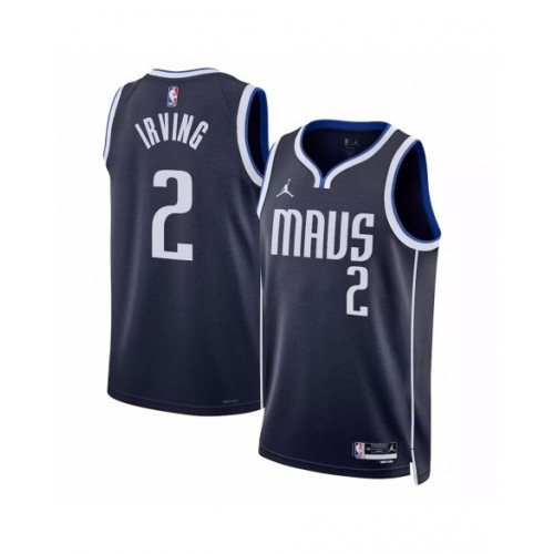 Men's Dallas Mavericks Kyrie Irving #2 Jordan Brand Navy 2022/23 Statement Edition Swingman Jersey