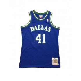 Men's Dallas Mavericks Nowitzki #41 Mitchell & Ness Blue 1998/99 Swingman NBA Jersey