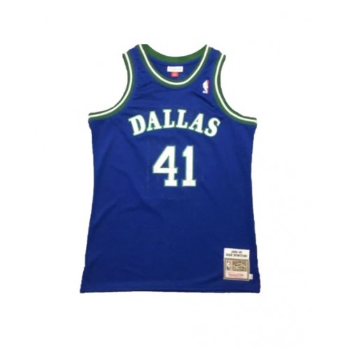 Men's Dallas Mavericks Nowitzki #41 Mitchell & Ness Blue 1998/99 Swingman NBA Jersey