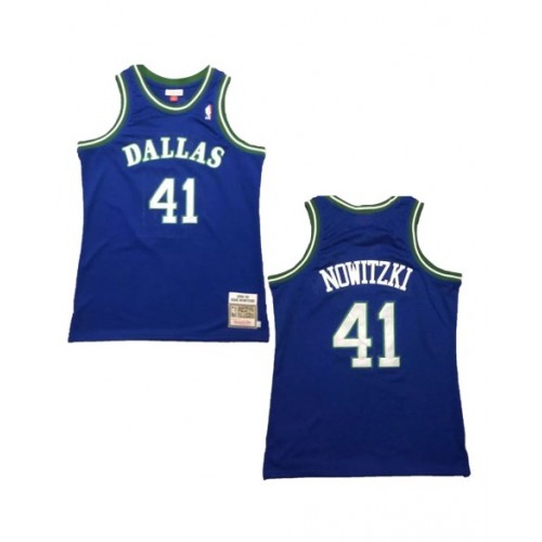 Men's Dallas Mavericks Nowitzki #41 Mitchell & Ness Blue 1998/99 Swingman NBA Jersey