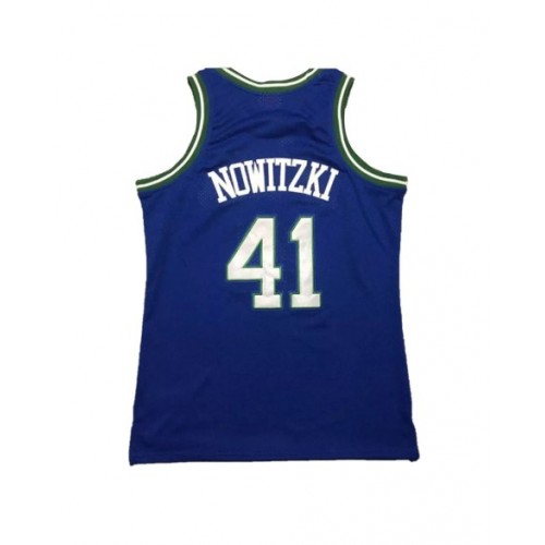 Men's Dallas Mavericks Nowitzki #41 Mitchell & Ness Blue 1998/99 Swingman NBA Jersey