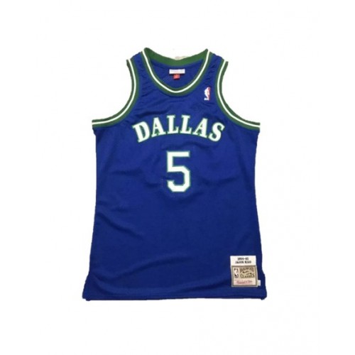 Men's Dallas Mavericks Kidd #5 Mitchell & Ness Blue 1994/95 Swingman NBA Jersey