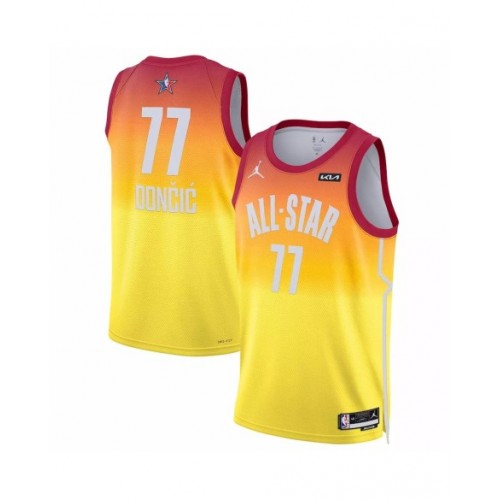 Men's Luka Doncic #77 Jordan Brand Orange 2023 NBA All-Star Game Swingman Jersey