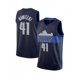 Men's Dallas Mavericks Dirk Nowitzki #41 Blue Swingman Jersey