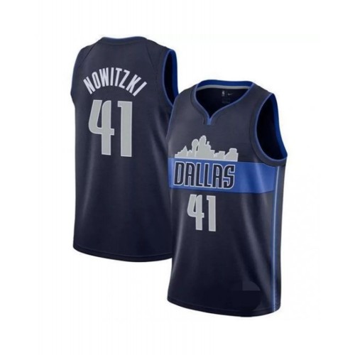 Men's Dallas Mavericks Dirk Nowitzki #41 Blue Swingman Jersey