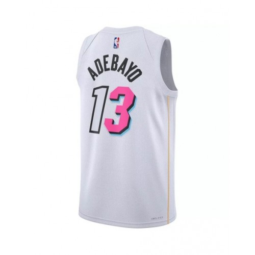 Men's Miami Heat Bam Adebayo #13 Nike White 2022/23 Swingman Jersey - City Edition