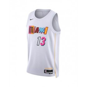 Men's Miami Heat Bam Adebayo #13 Nike White 2022/23 Swingman Jersey - City Edition