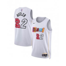 Men's Miami Heat Jimmy Butler #22 Nike White 2022/23 Swingman Jersey - City Edition